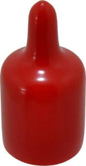 Caplugs - 7/8" ID, Pull-Tab Cap - Vinyl, Red - USA Tool & Supply