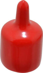 Caplugs - 1" ID, Pull-Tab Cap - Vinyl, Red - USA Tool & Supply