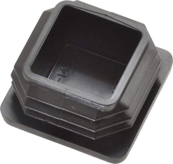 Caplugs - Square Head Plug - 1" OD, Polyethylene, Black - USA Tool & Supply