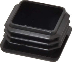 Caplugs - Square Head Plug - 1-1/4" OD, Polyethylene, Black - USA Tool & Supply