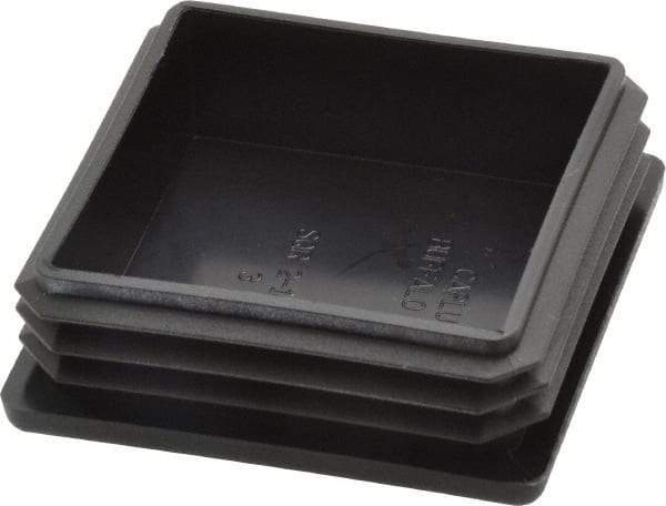 Caplugs - Square Head Plug - 2" OD, Polyethylene, Black - USA Tool & Supply