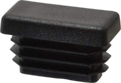 Caplugs - Rectangular Head Plug - 1/2 x 1" OD, 1" Long, Polyethylene, Black - USA Tool & Supply