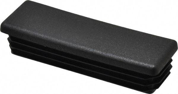 Caplugs - Rectangular Head Plug - 1 x 3" OD, Polyethylene, Black - USA Tool & Supply