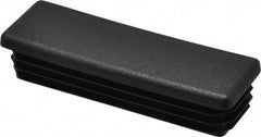 Caplugs - Rectangular Head Plug - 1 x 3" OD, Polyethylene, Black - USA Tool & Supply
