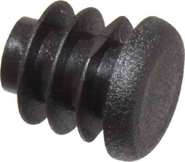Caplugs - Round Head Plug - 1/2" OD, Polyethylene, Black - USA Tool & Supply