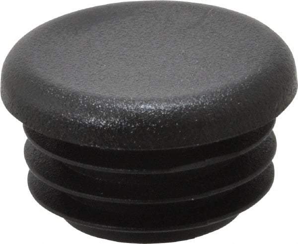 Caplugs - Round Head Plug - 1" OD, Polyethylene, Black - USA Tool & Supply