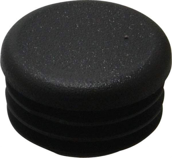 Caplugs - Round Head Plug - 1" OD, Polyethylene, Black - USA Tool & Supply