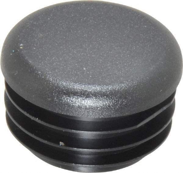 Caplugs - Round Head Plug - 1-1/8" OD, Polyethylene, Black - USA Tool & Supply