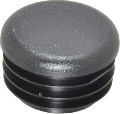 Caplugs - Round Head Plug - 1-1/8" OD, Polyethylene, Black - USA Tool & Supply