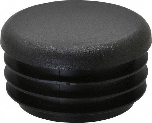 Caplugs - Round Head Plug - 1-1/4" OD, Polyethylene, Black - USA Tool & Supply