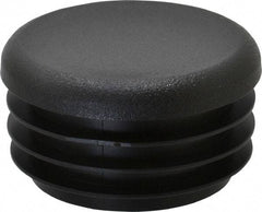 Caplugs - Round Head Plug - 1-1/4" OD, Polyethylene, Black - USA Tool & Supply