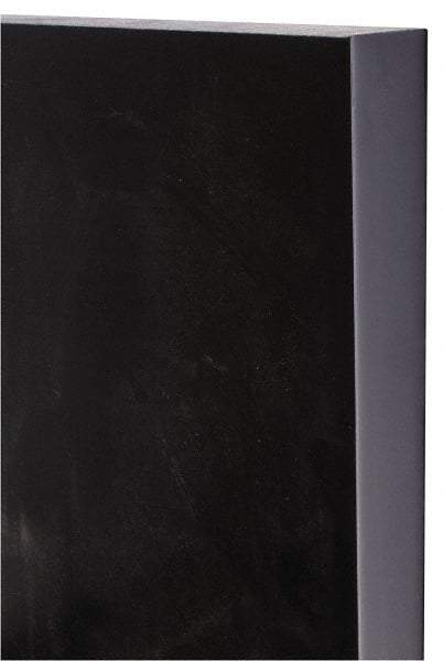 Made in USA - 1" Thick x 12" Wide x 1' Long, Polyurethane Sheet - Black, 80A Hardness - USA Tool & Supply