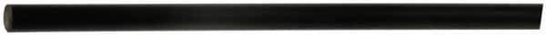 Made in USA - 1' Long, 1/4" Diam, Polyurethane Plastic Rod - 75D Hardness, Black - USA Tool & Supply