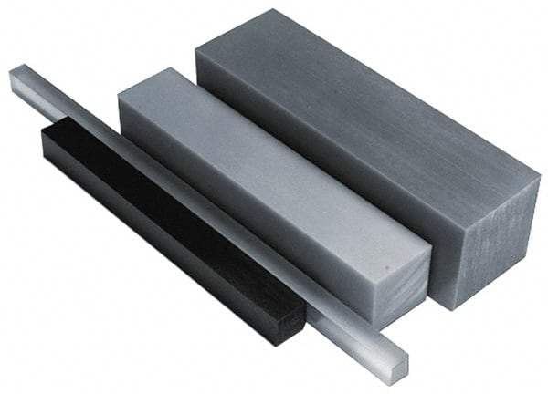 Made in USA - 2' x 1-1/2" x 1-1/2" Black Polyurethane Square Bar - USA Tool & Supply