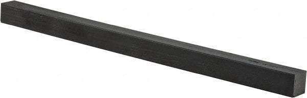 Made in USA - 1 Ft. Long x 3/4 Inch Wide x 3/4 Inch High, Polyurethane, Square Plastic Bar - Black, 80A Hardness, +/- 0.015 Tolerance - USA Tool & Supply