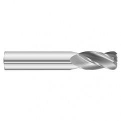 10mm Dia. x 64mm Overall Length 4-Flute 3mm C/R Solid Carbide SE End Mill-Round Shank-Center Cut-Uncoated - USA Tool & Supply