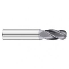 27/64 x 1 x 2-3/4 4 Flute Ball Nose  End Mill- Series 3200SD - USA Tool & Supply