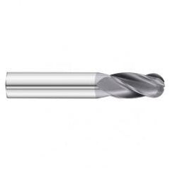 27/64 x 1 x 2-3/4 4 Flute Ball Nose  End Mill- Series 3200SD - USA Tool & Supply