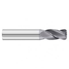 12mm Dia. x 84mm Overall Length 4-Flute 2mm C/R Solid Carbide SE End Mill-Round Shank-Center Cut-TiAlN - USA Tool & Supply