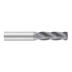 20mm Dia. x 125mm Overall Length 4-Flute 1.5mm C/R Solid Carbide SE End Mill-Round Shank-Center Cut-TiAlN - USA Tool & Supply