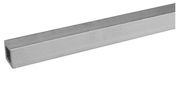 Value Collection - 1 Inch Square x 72 Inch Long, Aluminum Square Tube - 1/16 Inch Wall Thickness, Alloy 6063 - USA Tool & Supply