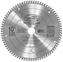 Amana Tool - 10" Diam, 5/8" Arbor Hole Diam, 60 Tooth Wet & Dry Cut Saw Blade - Carbide-Tipped, Chip Free Action, Standard Round Arbor - USA Tool & Supply