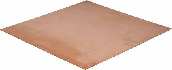 Value Collection - 0.032 Inch Thick x 12 Inch Square, Copper Sheet - Alloy 101 OFHC - USA Tool & Supply