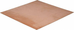 Value Collection - 0.032 Inch Thick x 12 Inch Square, Copper Sheet - Alloy 101 OFHC - USA Tool & Supply