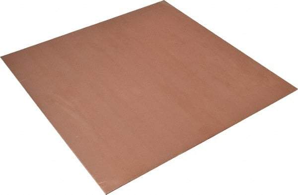 Value Collection - 0.064 Inch Thick x 12 Inch Square, Copper Sheet - Alloy 101 OFHC - USA Tool & Supply