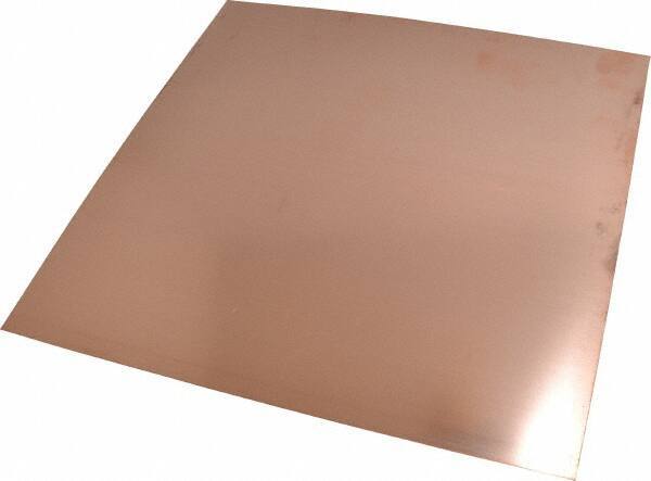 Value Collection - 0.016 Inch Thick x 12 Inch Square, Copper Sheet - Alloy 110 - USA Tool & Supply