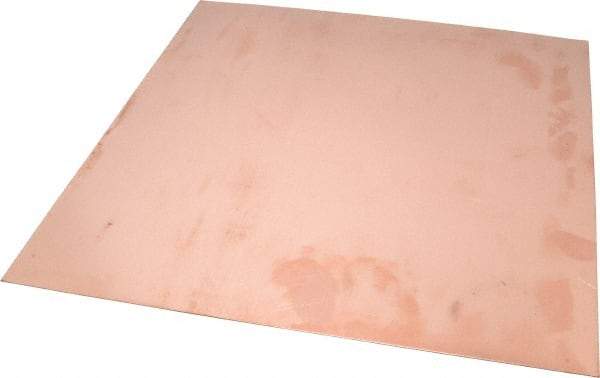 Value Collection - 0.032 Inch Thick x 12 Inch Square, Copper Sheet - Alloy 110 - USA Tool & Supply