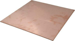 Value Collection - 1/8 Inch Thick x 12 Inch Square, Copper Sheet - Alloy 110 - USA Tool & Supply