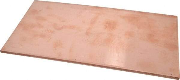 Value Collection - 1/4 Inch Thick x 6 Inch Wide x 12 Inch Long, Copper Sheet - Alloy 110 - USA Tool & Supply