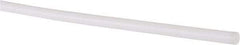 Made in USA - 6' Long, 1/8" Diam, PTFE (Virgin) Plastic Rod - White - USA Tool & Supply