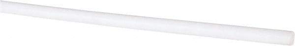 Made in USA - 6' Long, 3/16" Diam, PTFE (Virgin) Plastic Rod - White - USA Tool & Supply