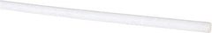 Made in USA - 6' Long, 3/16" Diam, PTFE (Virgin) Plastic Rod - White - USA Tool & Supply