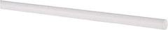 Made in USA - 4' Long, 1/4" Diam, PTFE (Virgin) Plastic Rod - White - USA Tool & Supply
