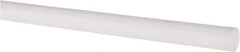 Made in USA - 3' Long, 3/8" Diam, PTFE (Virgin) Plastic Rod - White - USA Tool & Supply