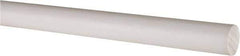 Made in USA - 6' Long, 5/8" Diam, PTFE (Virgin) Plastic Rod - White - USA Tool & Supply