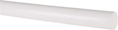 Made in USA - 3' Long, 3/4" Diam, PTFE (Virgin) Plastic Rod - White - USA Tool & Supply