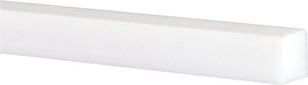 USA Sealing - 2' x 3/4" x 3/4" White PTFE (Virgin) Square Bar - USA Tool & Supply