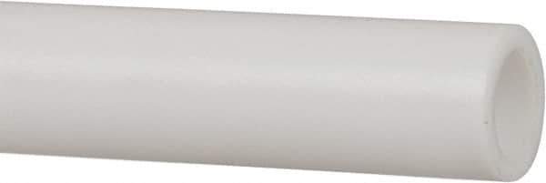 Made in USA - 1/2 Inch Outside Diameter x 3 Ft. Long, Plastic Round Tube - PTFE (Virgin), +/- 0.025 Inch Tolerance - USA Tool & Supply