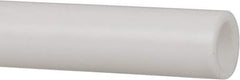 Made in USA - 1/2 Inch Outside Diameter x 3 Ft. Long, Plastic Round Tube - PTFE (Virgin), +/- 0.025 Inch Tolerance - USA Tool & Supply