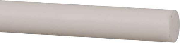 Made in USA - 5' Long, 1/4" Diam, PTFE (Mechanical Grade) Plastic Rod - +0.003 Tolerance - USA Tool & Supply