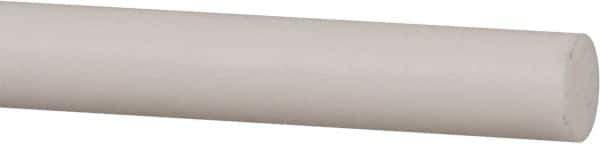 Made in USA - 1' Long, 3/4" Diam, PTFE (Mechanical Grade) Plastic Rod - +0.005 Tolerance - USA Tool & Supply