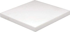 Made in USA - 1" Thick x 12" Wide x 1' Long, PTFE (Virgin) Sheet - White, +0.087/-0.043 Tolerance - USA Tool & Supply