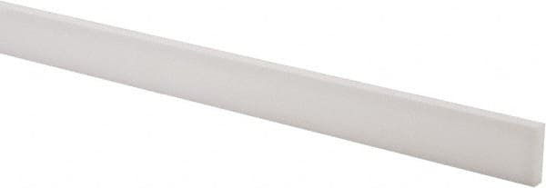 USA Sealing - 4' x 1/2" x 1/8" White PTFE (Virgin) Rectangular Bar - USA Tool & Supply