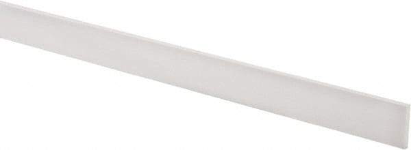 Made in USA - 4 Ft. Long x 1 Inch Wide x 1/8 Inch High, Virgin PTFE, Rectangular Plastic Bar - White, +/- 0.060 Tolerance - USA Tool & Supply