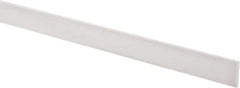 Made in USA - 4 Ft. Long x 1 Inch Wide x 1/8 Inch High, Virgin PTFE, Rectangular Plastic Bar - White, +/- 0.060 Tolerance - USA Tool & Supply