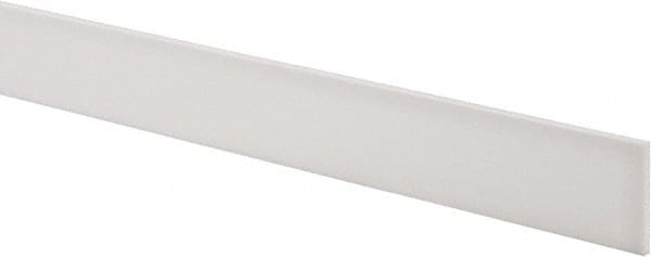 USA Sealing - 2' x 1-1/2" x 1/8" White PTFE (Virgin) Rectangular Bar - USA Tool & Supply